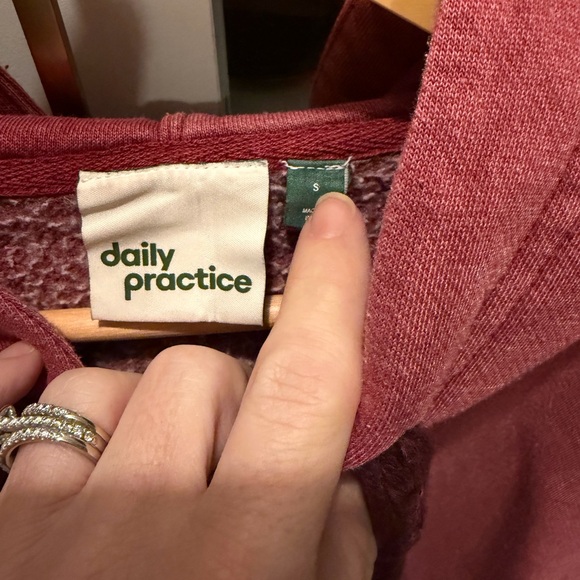 Anthropologie Daily Practice Draw String Cropped Hodie - Picture 4 of 6